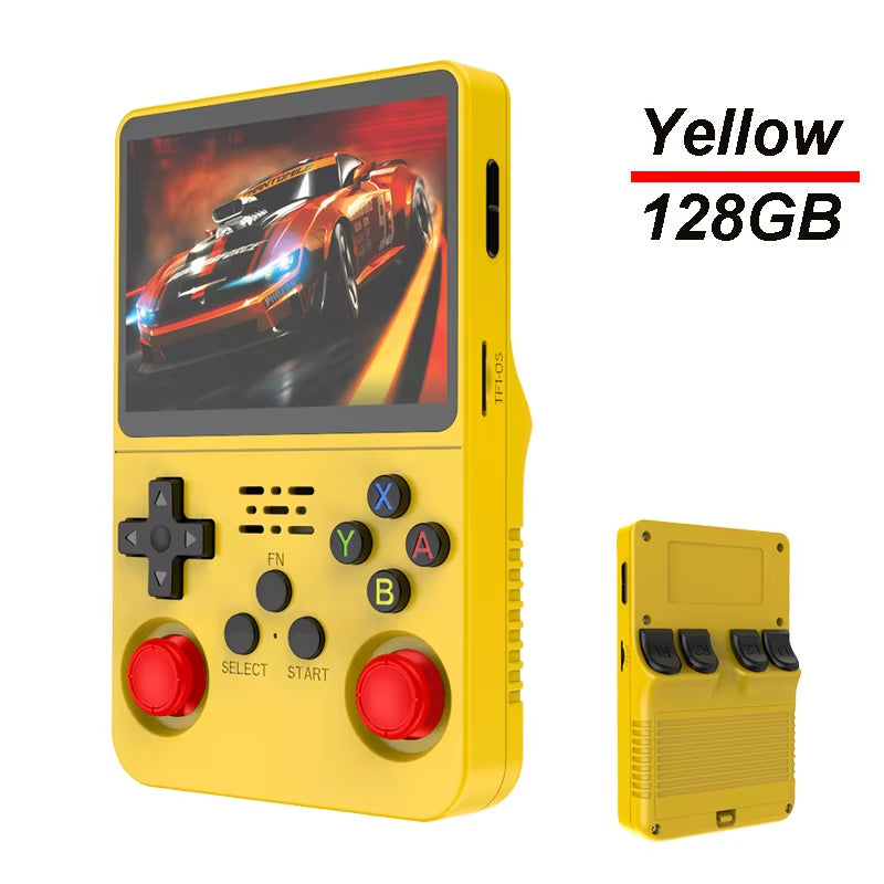 R36S Handheld Game Console - 3.5" IPS Screen, 128G of Classic Retro Games, Portable Pocket Gaming Fun!